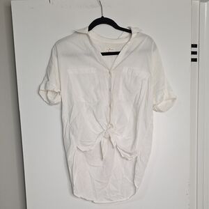 Lou & Grey Cream Button-Down Shirt